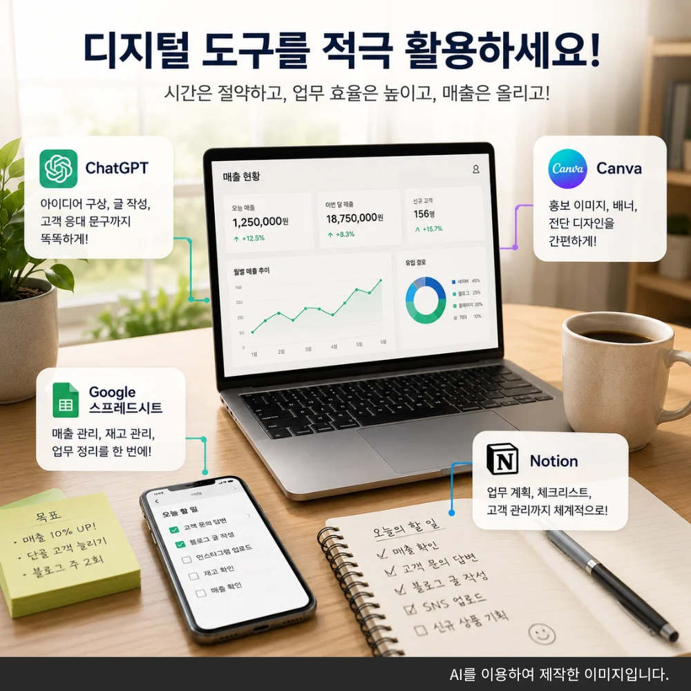 매출 올리는 방법 디지털 도구 적극 활용