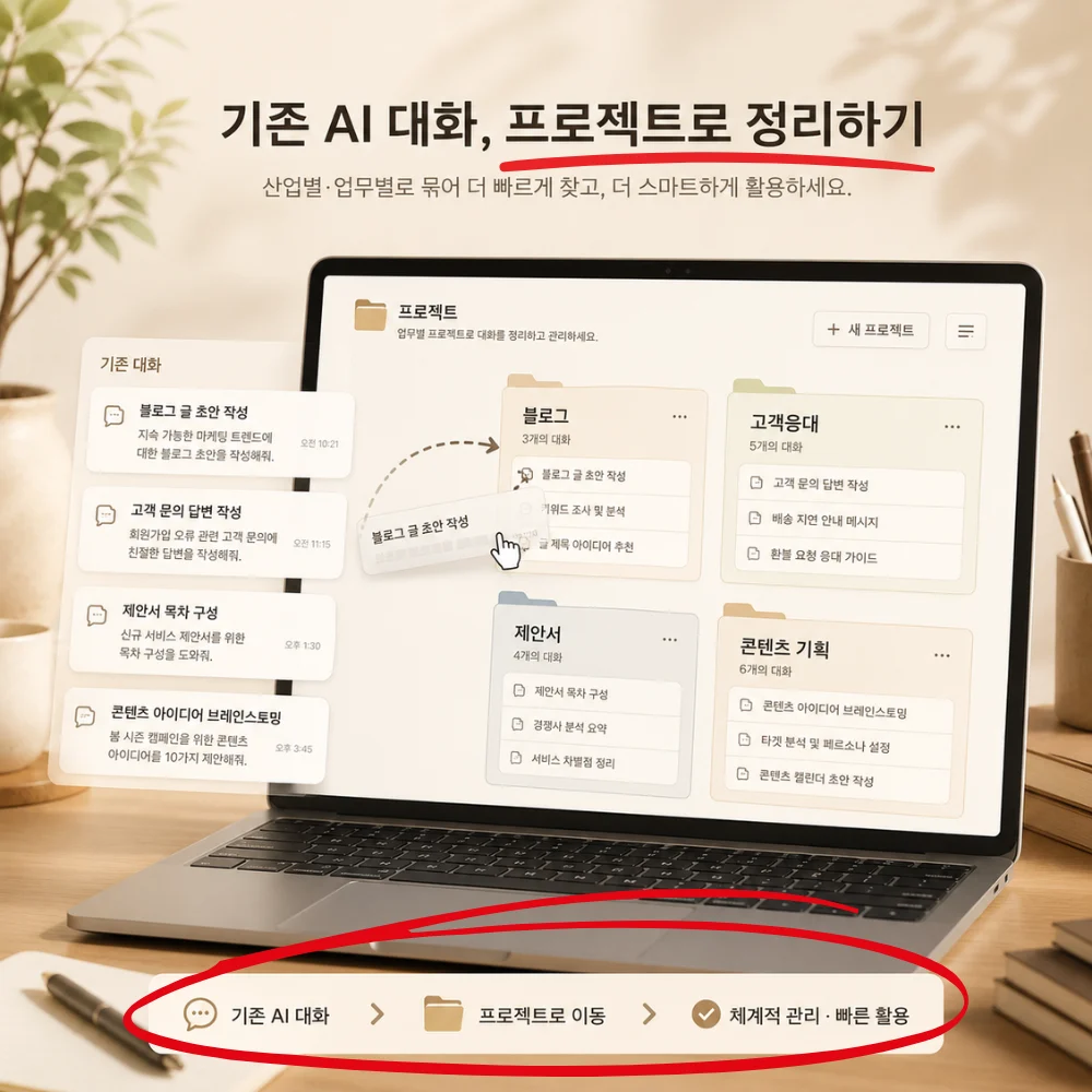 챗지피티 프로젝트로 기존 채팅을 옮기기
