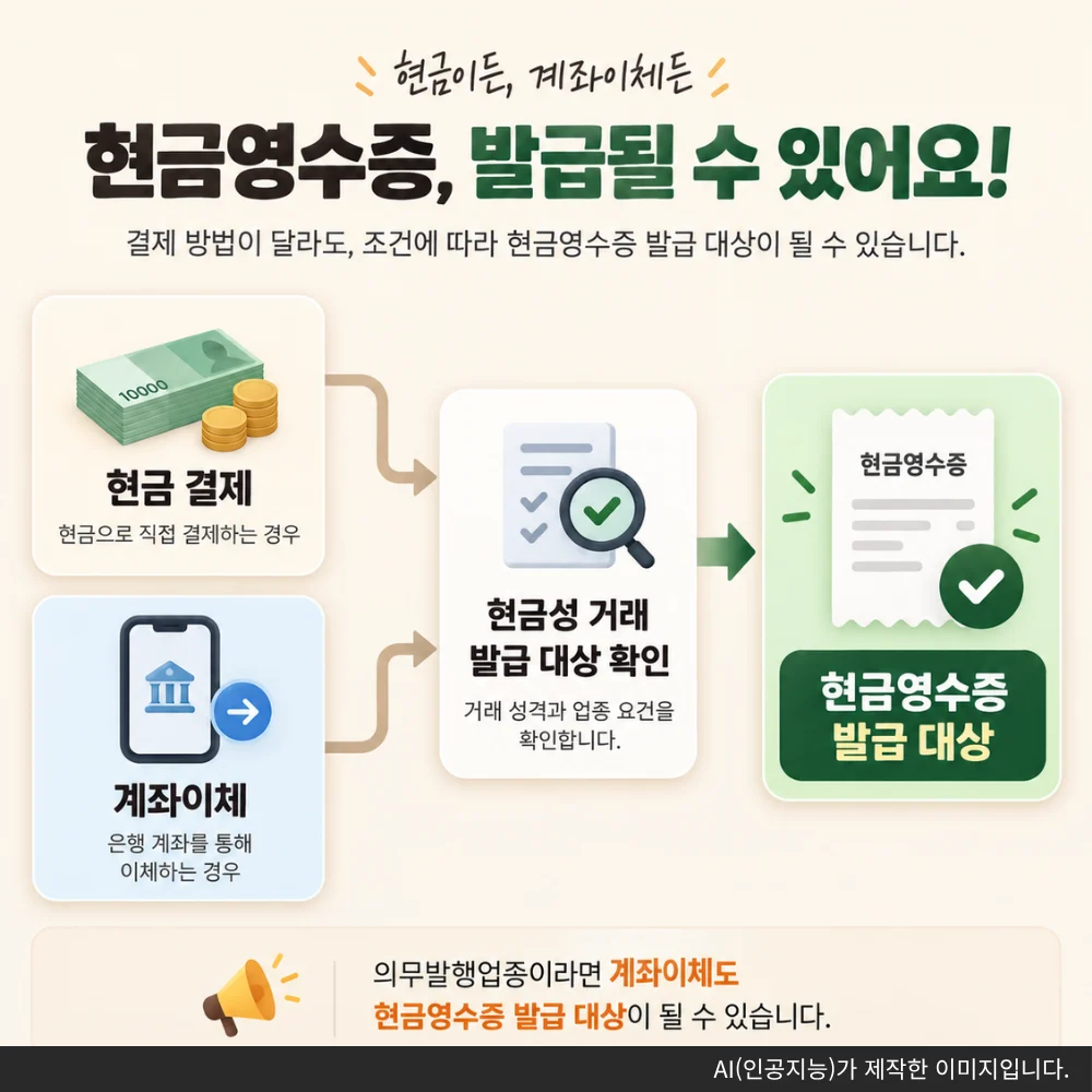 사업자 현금영수증 발급 대상